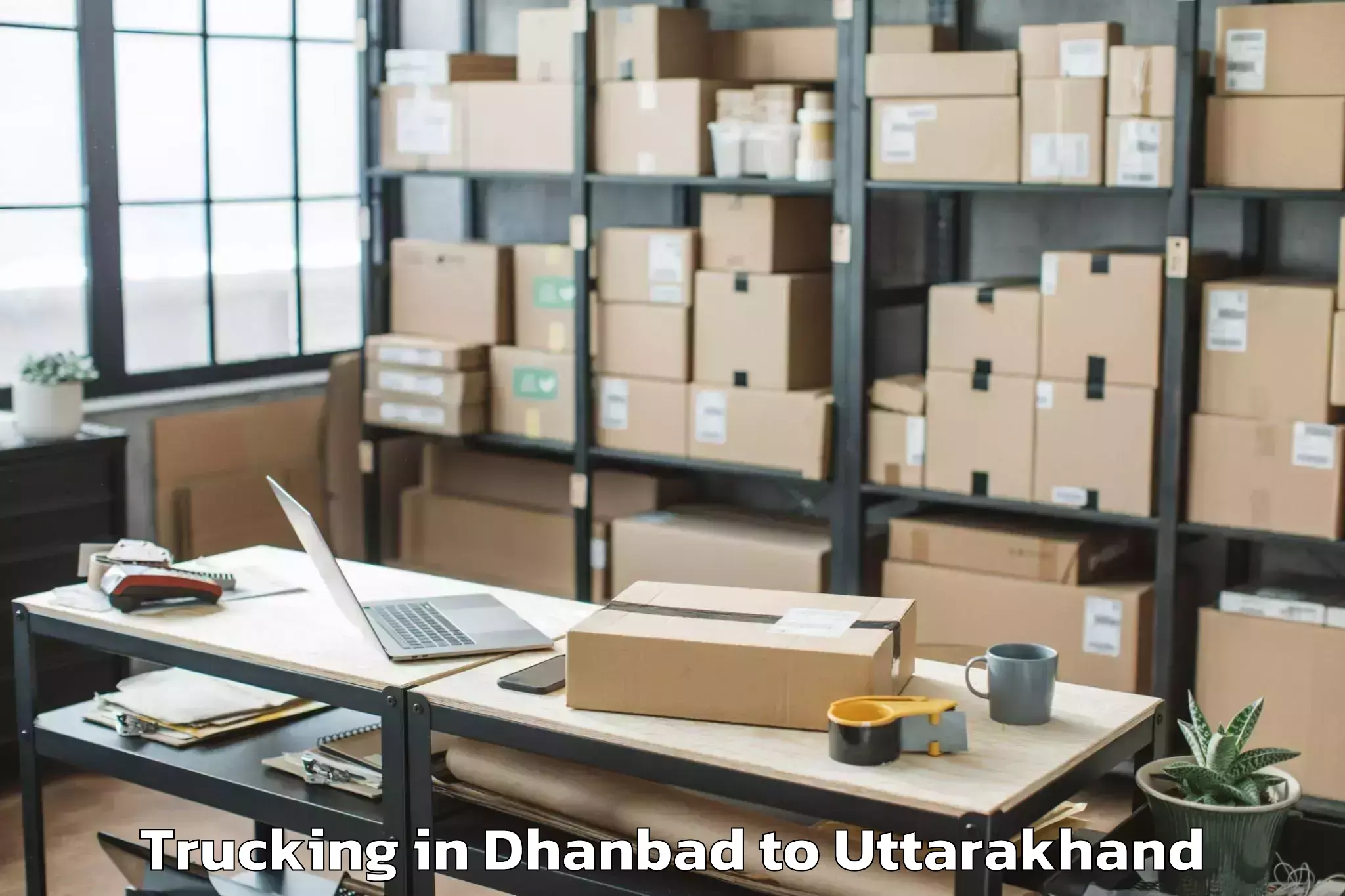 Top Dhanbad to Pokhari Trucking Available